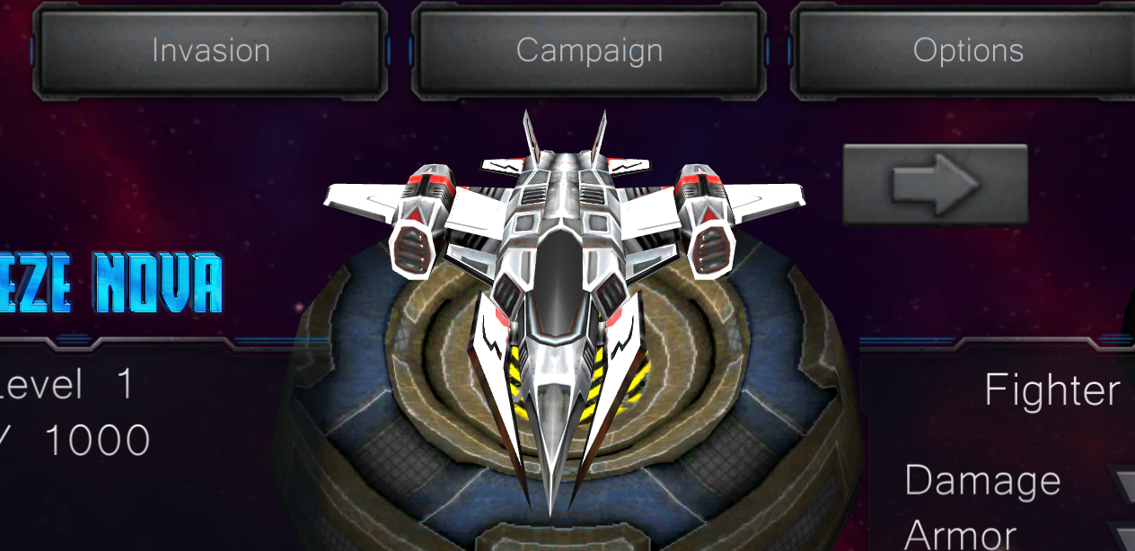 Gameplay screenshot showing intense space battle in Alien Sky Invasion